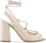 Made in Italia Verstelbare enkelband hak sandalen Beige Dames - Thumbnail 19