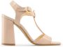 Made in Italia Verstelbare enkelband hak sandalen Brown Dames - Thumbnail 15