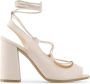 Made in Italia Verstelbare enkelband hak sandalen Beige Dames - Thumbnail 2