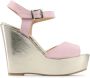 Made in Italia Verstelbare Enkelband Sleehak Sandalen Pink Dames - Thumbnail 2