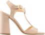 Made in Italia Verstelbare enkelband hak sandalen Brown Dames - Thumbnail 13