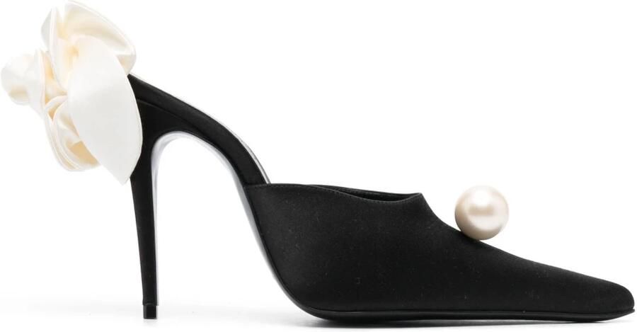 Magda Butrym Satijnen Bloe Hak Muiltjes Schoenen