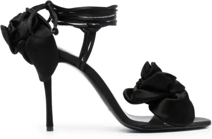 Magda Butrym Satin Bloem Sandalen