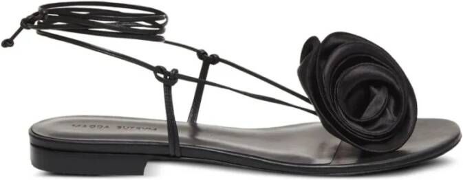 Magda Butrym Wrap Around Flat Flower Sandals