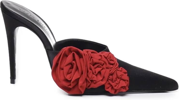 Magda Butrym Zwarte Sandalen met Katoen-Elastaan Mix Black Dames