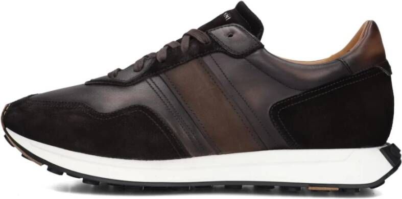 Magnanni Bruin Leren Lage Sneakers Brown Heren