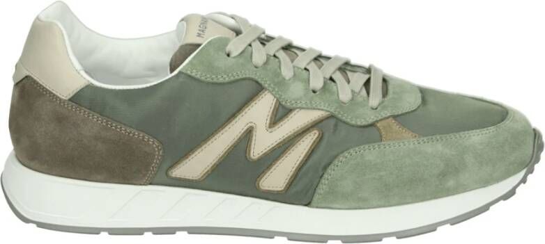 Magnanni Groene Casual Sneakers met Uitneembaar Voetbed