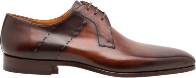 Magnanni Handgemaakte Cognac Derby Schoen Brown Heren