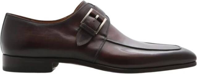 Magnanni Handgemaakte Cognac Monk Strap Schoen Brown Heren