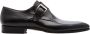 Magnanni Zwarte Leren Monk Strap Schoen Black Heren - Thumbnail 1