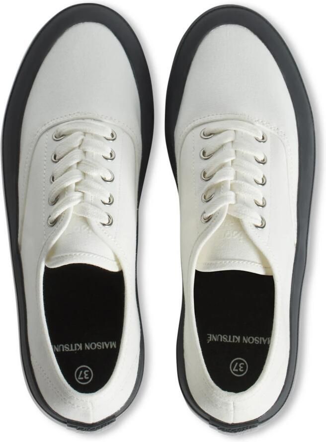 Maison Kitsuné Canvas Sneakers met veters - Foto 2