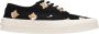 Maison Kitsuné All Over Fox Head Sneakers in Black Canvas Zwart - Thumbnail 1