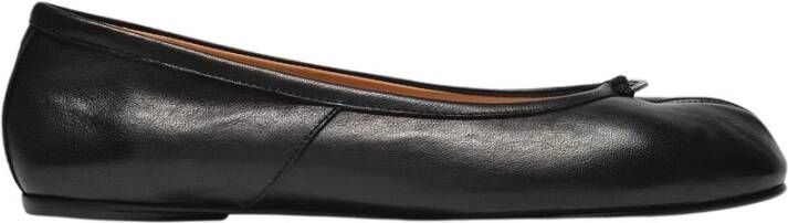 Maison Margiela Tabi Ballet Flats Stijlvolle Leren Schoenen Black Dames