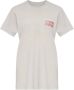 Maison Margiela Beige Slogan Print Crew Neck T-shirt - Thumbnail 1