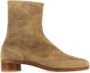 Maison Margiela Beige Suede Enkellaarzen met Split Teen Brown Heren - Thumbnail 1