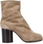Maison Margiela Beige Suede Tabi Laarzen - Thumbnail 1