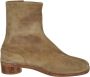 Maison Margiela Beige Suede Enkellaarzen met Split Teen Brown Heren - Thumbnail 4