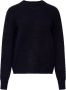 Maison Margiela Blauwe Gebreide Trui met Ribboorden - Thumbnail 1