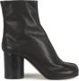 Maison Margiela Tabi Teen Kalfsleren Enkellaarzen met Cilindrische Hak Black Dames - Thumbnail 1