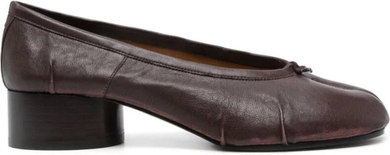 Maison Margiela Bordeaux Rode Tabi Ballerina Schoenen