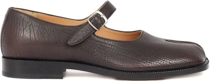 Maison Margiela Bruine Gesp Sluiting Tabi Teen Schoenen