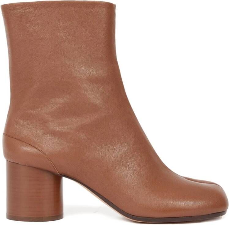 Maison Margiela Bruine leren enkellaarzen