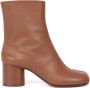 Maison Margiela Bruine leren enkellaarzen - Thumbnail 1