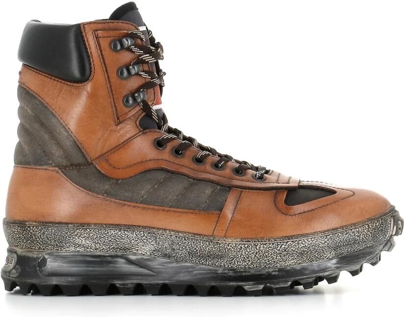 Maison Margiela Bruine leren high top sneakers