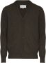 Maison Margiela Bruine wollen vest met elleboogpatch - Thumbnail 1