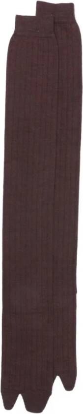 Maison Margiela Burgundy Lange Bootleg Broek