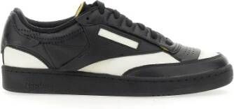 Maison Margiela Zwarte Leren Casual Sneakers Black