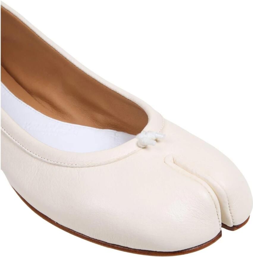 Maison Margiela Crème leren Tabi ballerina`s