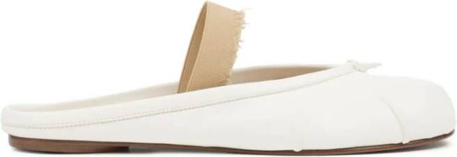Maison Margiela Elastische Band Ballerina Mule in Ivoor