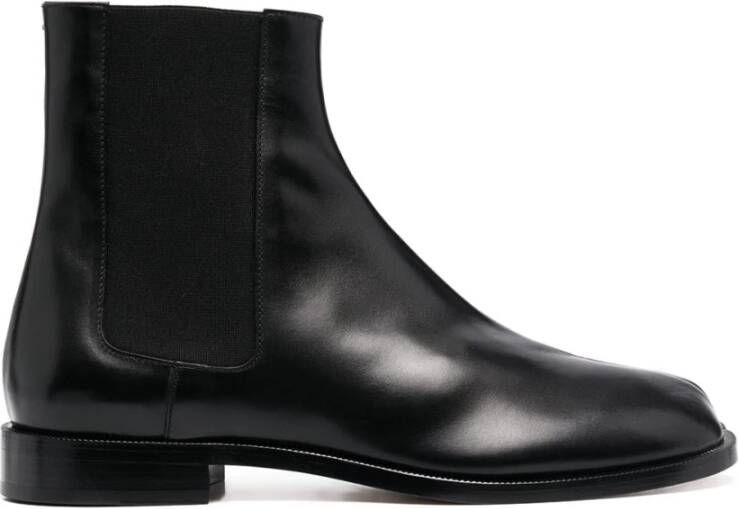 Maison Margiela Stijlvolle Leren Chelsea Boots Zwart Heren