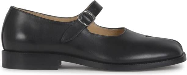 Maison Margiela Mary-Jane Tabi in zwart leer Black Dames