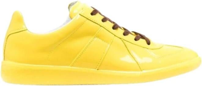 Maison Margiela Gele Glossy Sneakers Yellow Dames