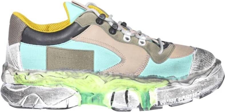 Maison Margiela Groene Sneakers met Leren Detail Green Heren