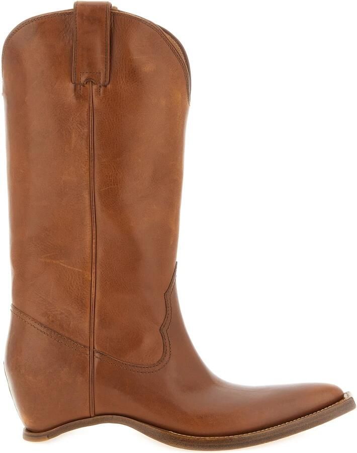 Maison Margiela Heel-Less Vintage-Effect Leren Laarzen