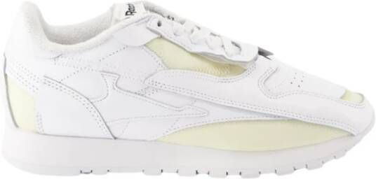 Maison Margiela Witte Lage Sneakers van Leer met Geperforeerde Details White