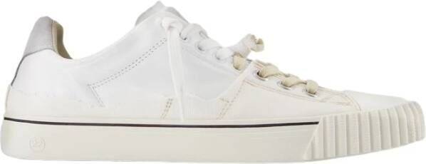 Maison Margiela Lage Top Sneakers van wit leer White Heren