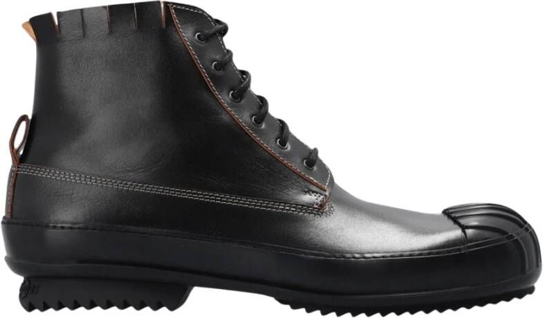 Maison Margiela Leren High-Top Sneakers Black Heren