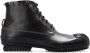 Maison Margiela Zwarte Leren Sneakers met Logo Detail Black Heren - Thumbnail 1