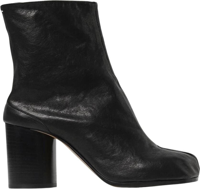 Maison Margiela Tabi Teen Kalfsleren Enkellaarzen met Cilindrische Hak - Foto 2