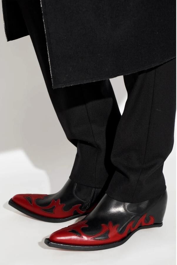 Maison Margiela Leren Wedge Enkellaarsjes