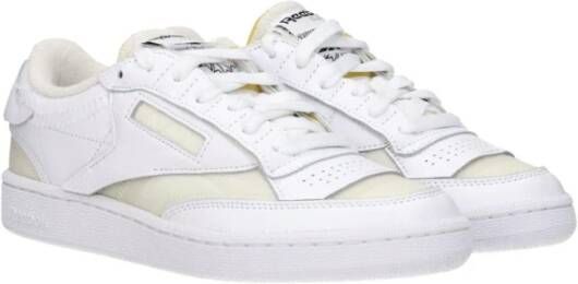 Maison Margiela Logo Stoffen Sneakers met Vetersluiting