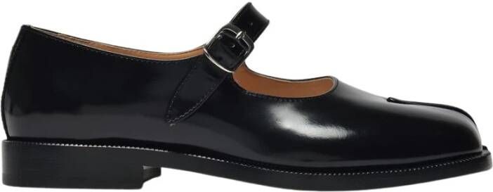 Maison Margiela Mary-Jane Tabi in zwart leer Black Dames