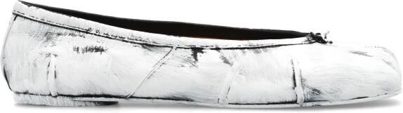 Maison Margiela Handgeschilderde Tabi Ballet Flats White Dames