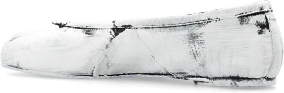 Maison Margiela Handgeschilderde Tabi Ballet Flats White Dames - Foto 6