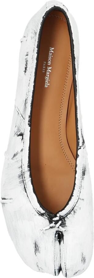 Maison Margiela Handgeschilderde Tabi Ballet Flats White Dames - Foto 4