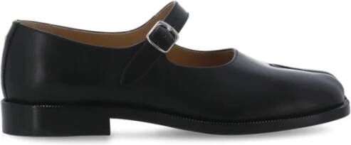 Maison Margiela Mary-Jane Tabi in zwart leer Black Dames